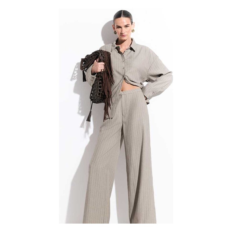 Kaiia exclusive tailored pleat front straight leg trousers co