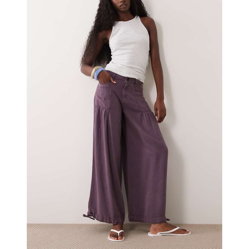 ASOS DESIGN balloon trouser with front pockets and adjustable