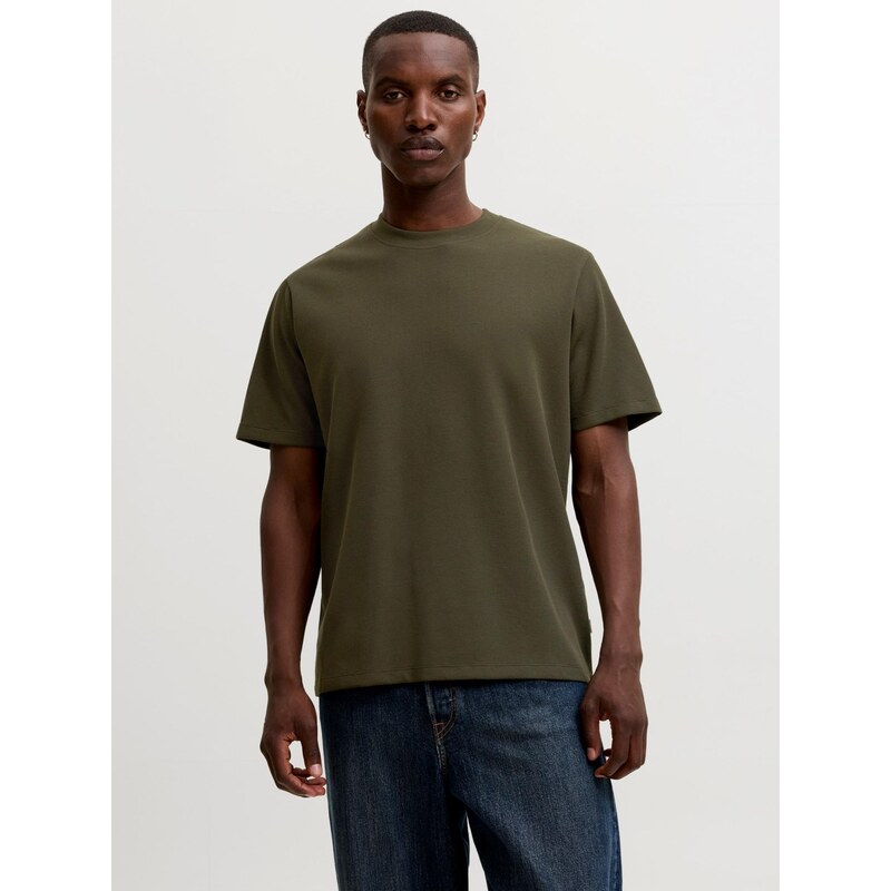 JACK & JONES Tričko JJEAustin olivová