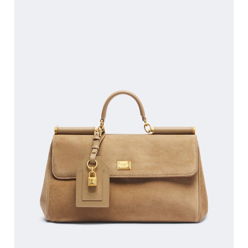 Dolce&Gabbana My Sicily Medium suede top-handle bag