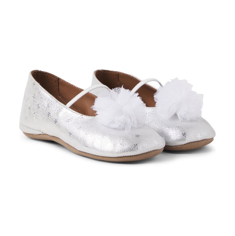 PèPè Estrella metallic leather ballet flats