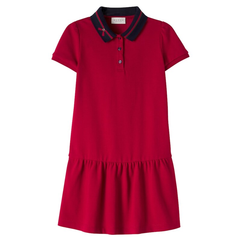 Gucci Kids Cotton-blend polo dress