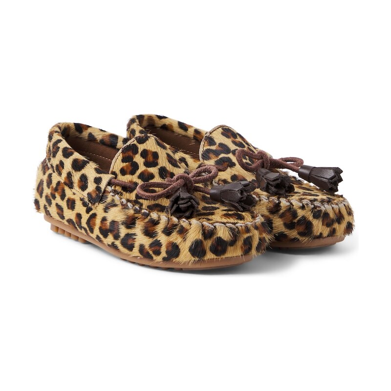 PèPè Leopard-print calf hair loafers