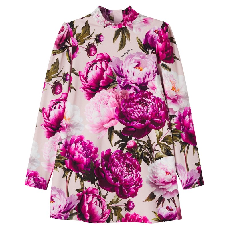 Dolce&Gabbana Kids Floral cotton-blend dress