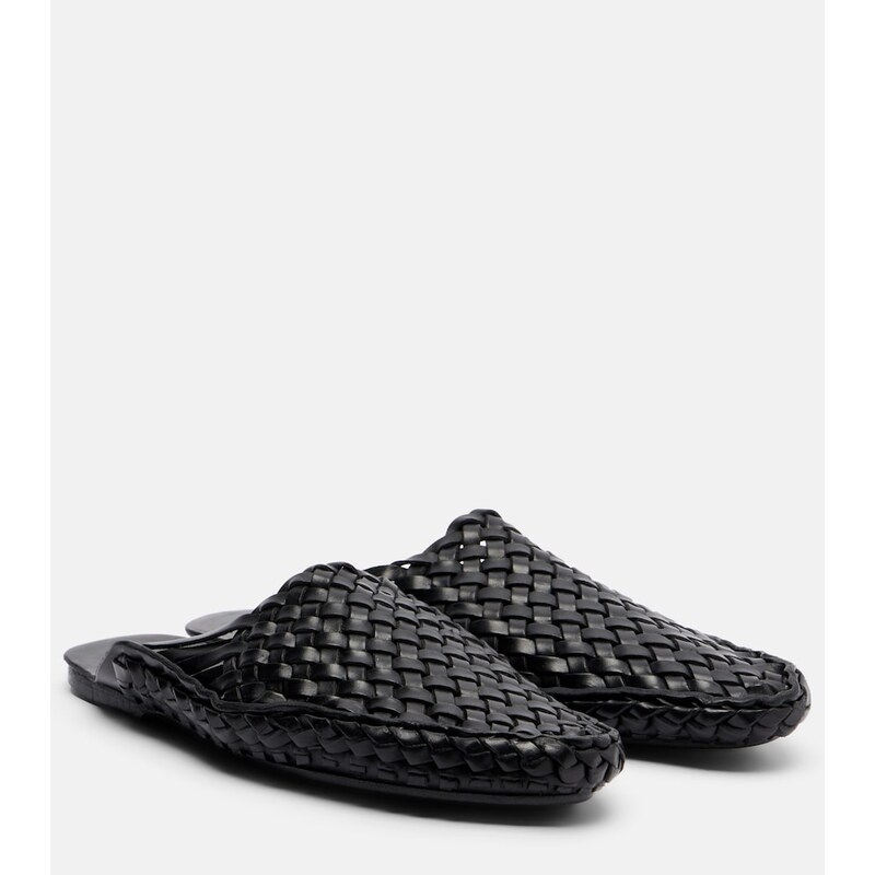 The Row Woven leather mules
