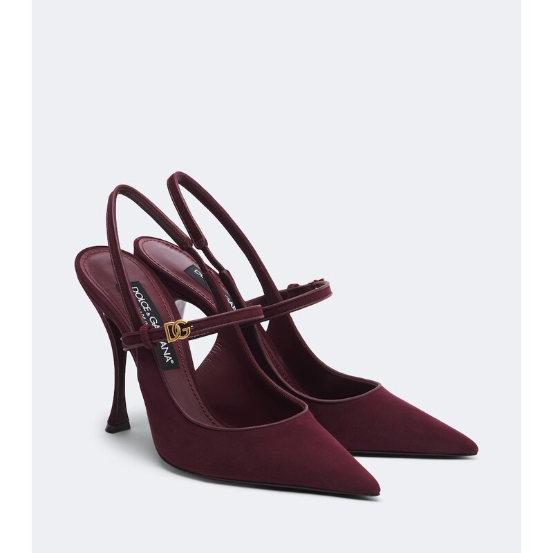 Dolce&Gabbana DG suede slingback pumps