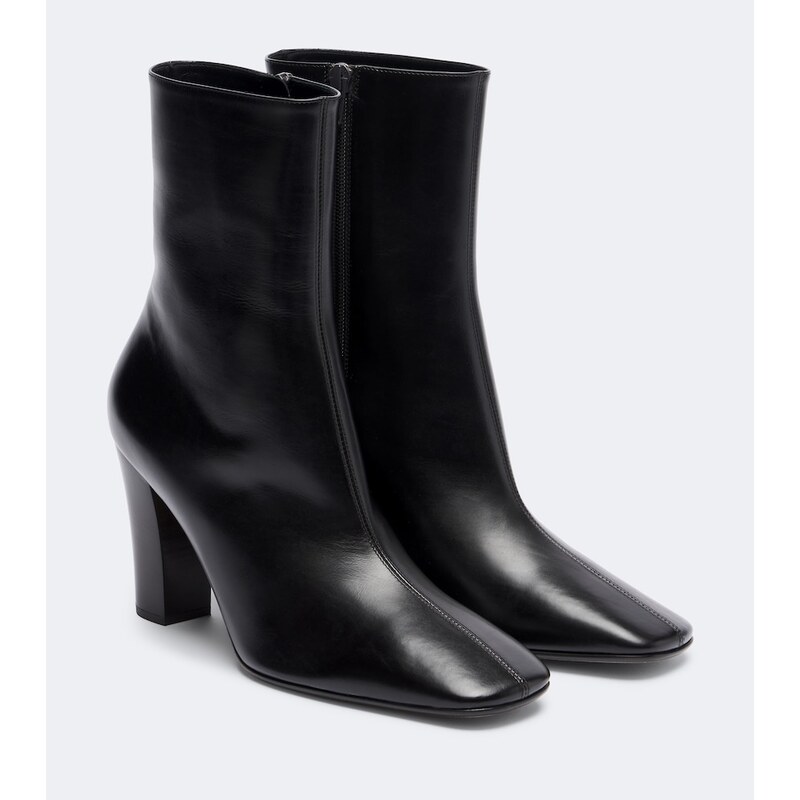 The Row Cindy leather ankle boots