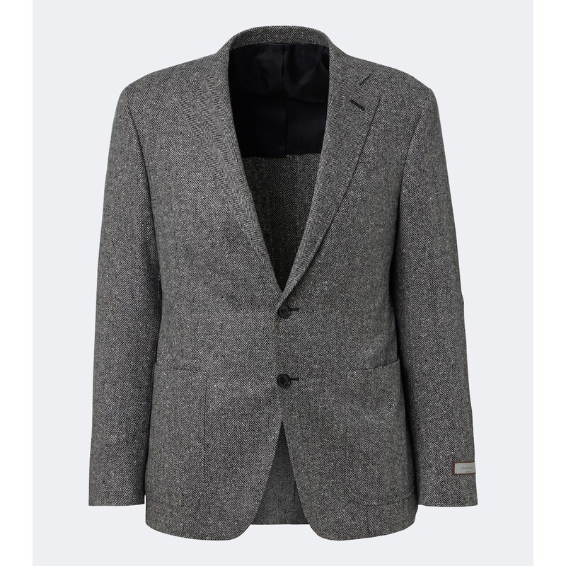 Canali Herringbone wool and cashmere blazer