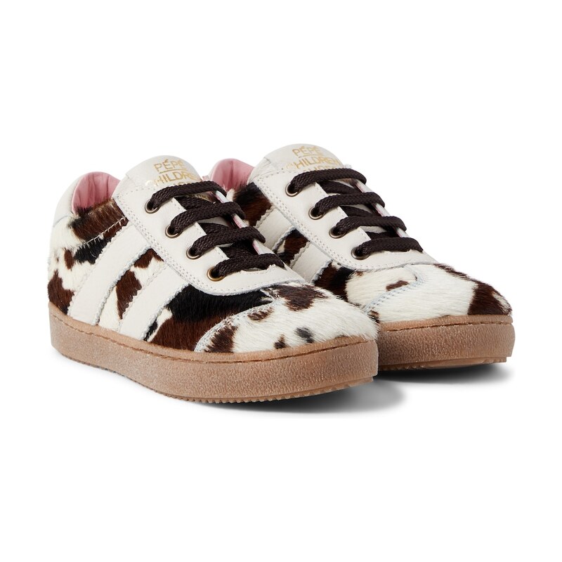 PèPè Printed calf hair and leather sneakers