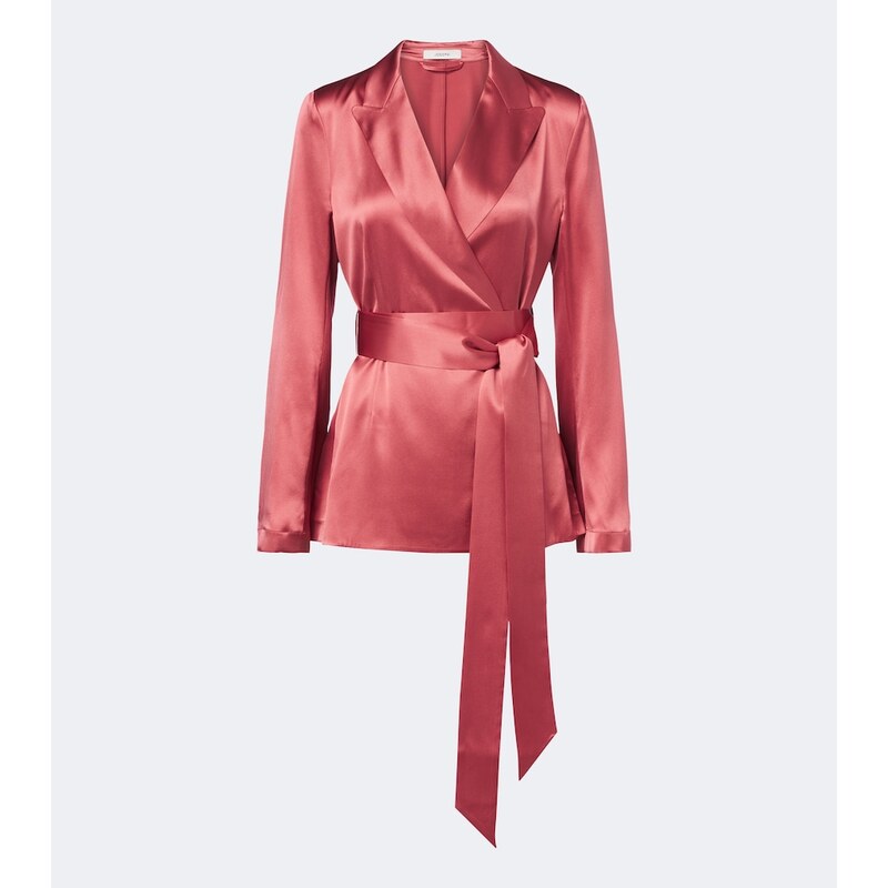 Joseph Archer belted silk satin jacket