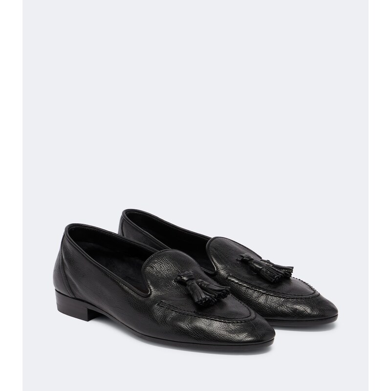The Row Caden leather loafers