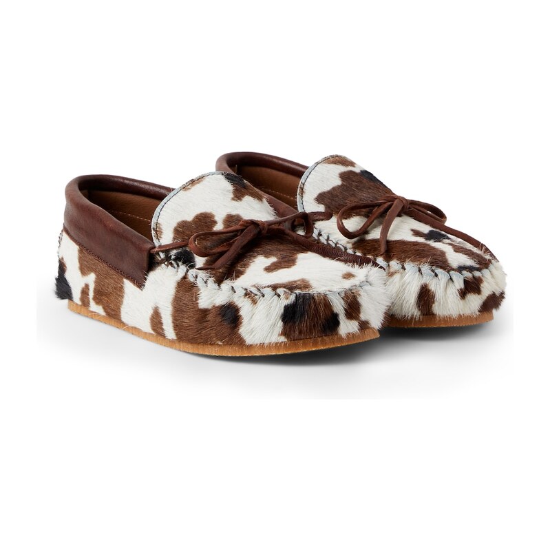 PèPè Cow-print calf hair loafers