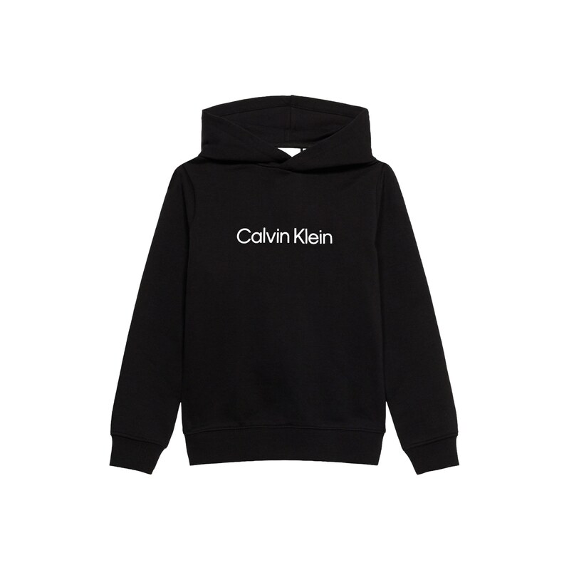 Calvin Klein Jeans Mikina černá / bílá