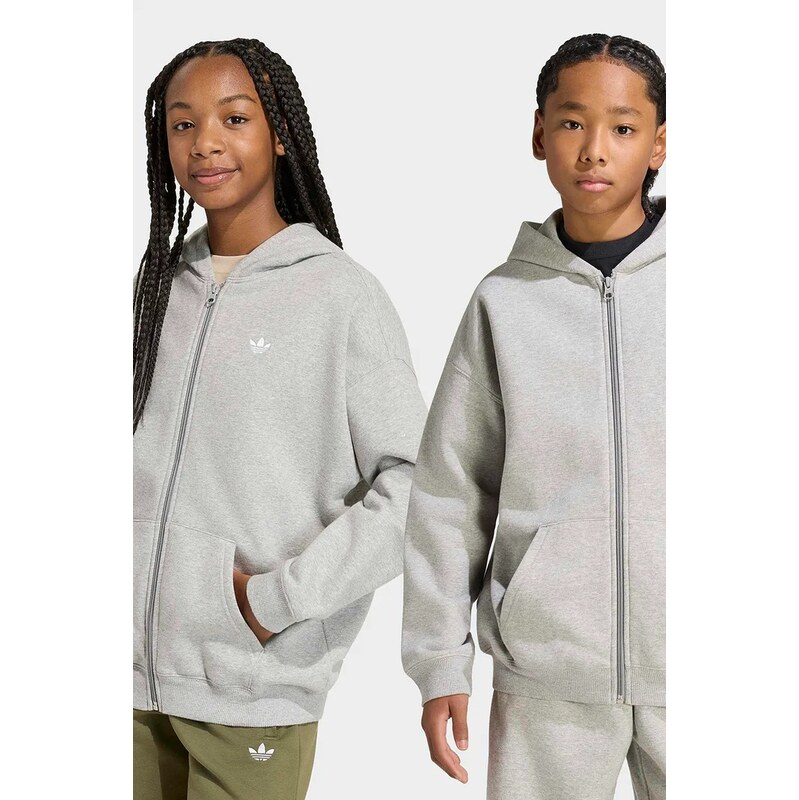 adidas Originals rozepínací mikina s kapucí dětská s bavlnou