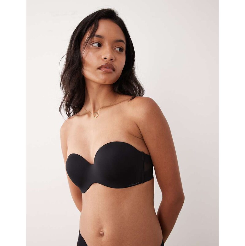 Cotton On everyday strapless lightly lined t-shirt bra in black