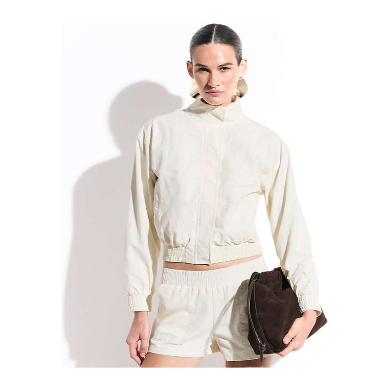 The Frolic exclusive funnel neck nylon track jacket co-ord in