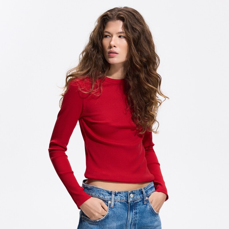 Reserved - LADIES` BLOUSE - červená