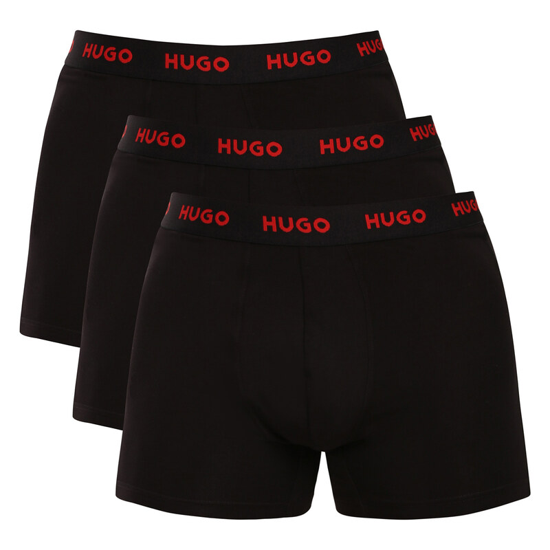 3PACK pánské boxerky HUGO černé (50532613 001)