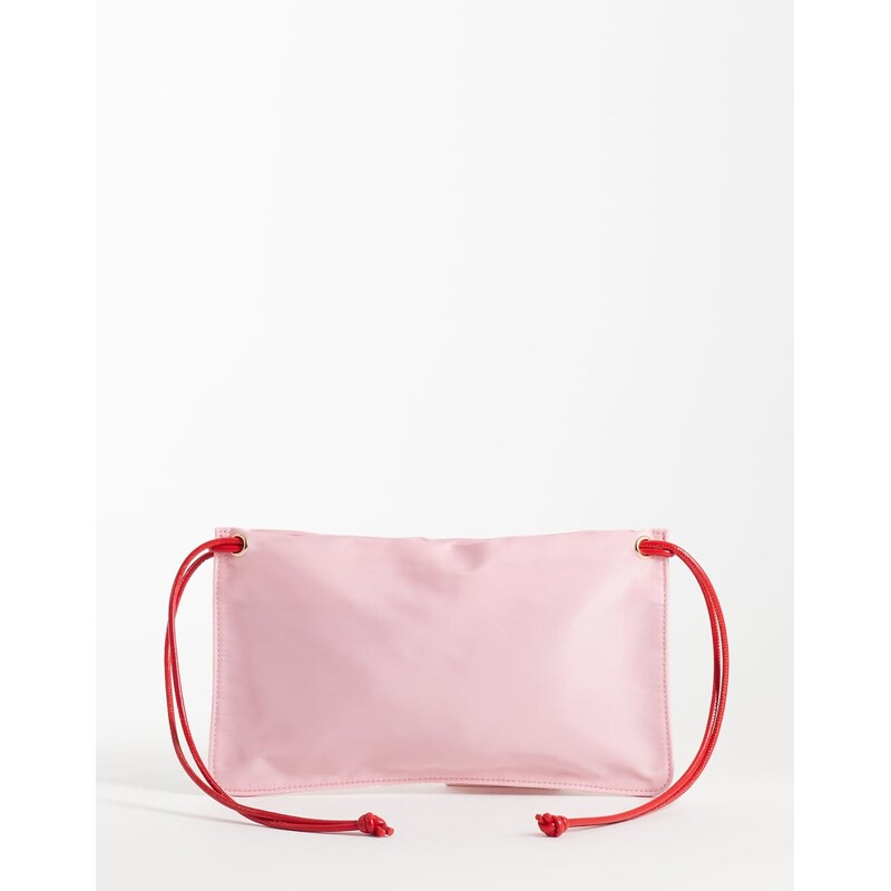 ASOS DESIGN pouch clutch bag in pink