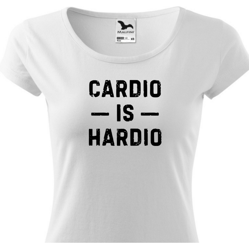 Fenomeno Dámské tričko Cardio is hardio - bílé
