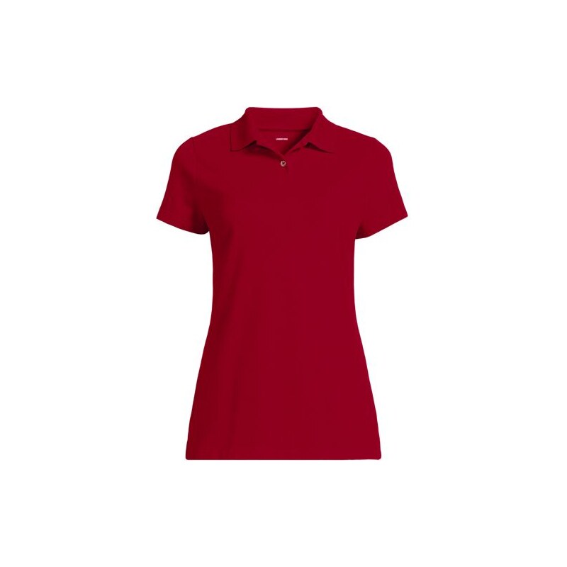 Short Sleeve Piqué Polo Shirt, Women, size: L, regular, Red,