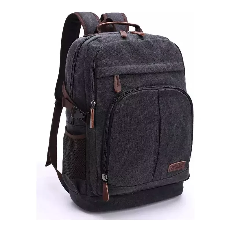 Canvasio plátěný retro batoh Colombo Černý 26L