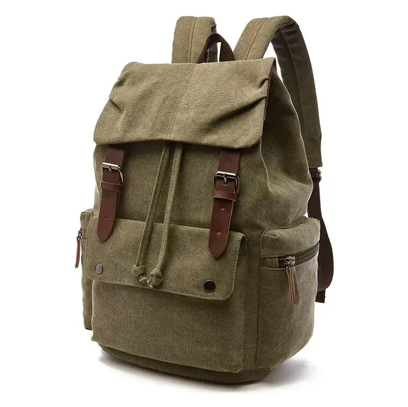 Canvasio plátěný retro batoh Adventure Zelený 23L