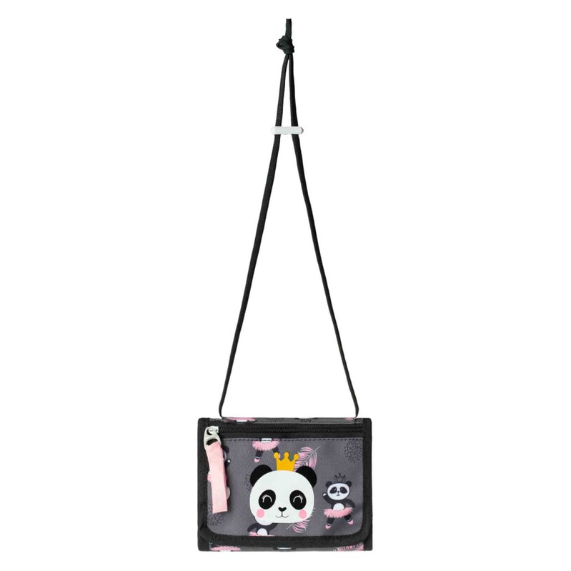 Baagl Panda peněženka na krk, šedá One Size