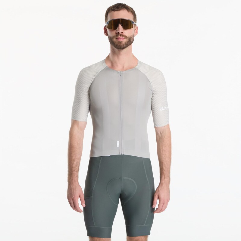 Dres Rapha Mens Pro Team Aero Jersey IV Smoky Silver/ White M