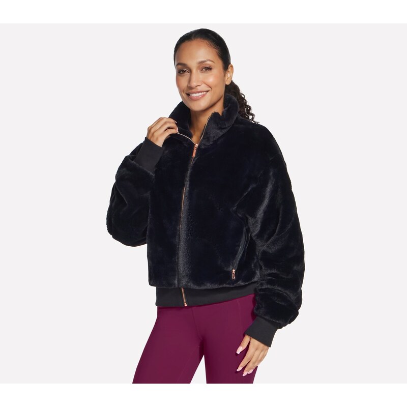 Skechers Ženy Cozy Luxe bunda v Černá, Velikost XS