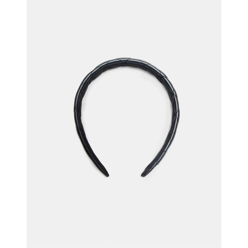 Stradivarius Rigid topstitched headband in black