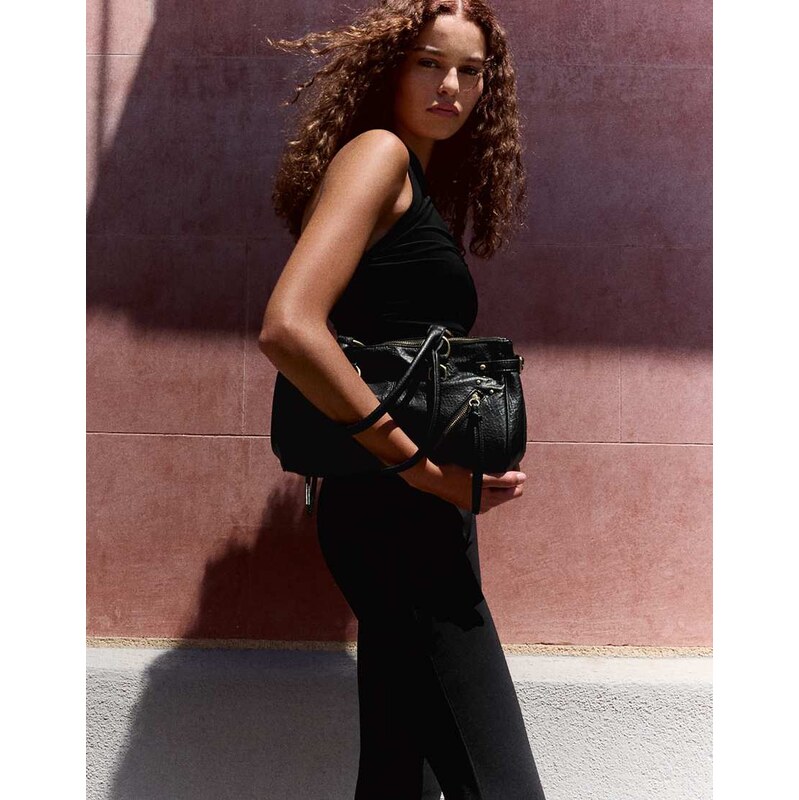 Bershka Zip bag in black