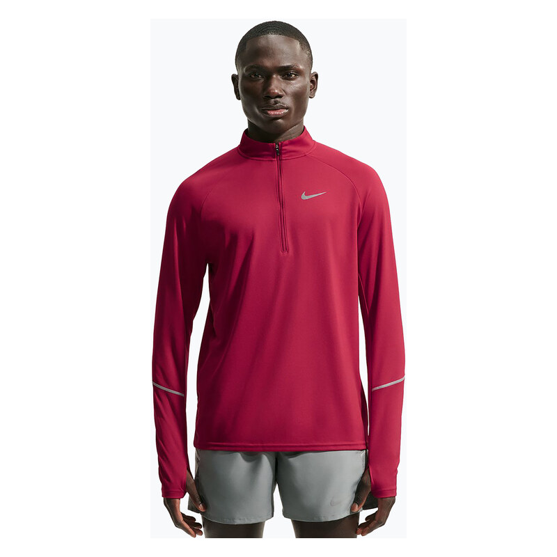Pánská běžecká mikina Nike Miler Dri-Fit UV 1/2 Zip tough red