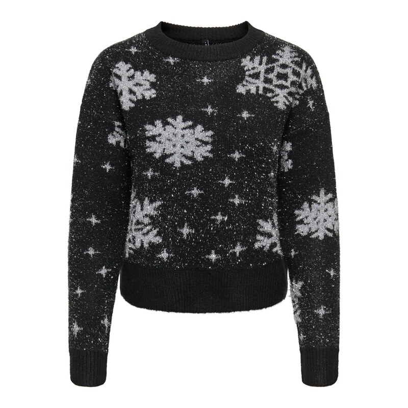 ONLY Svetr XMAS šedá / černá