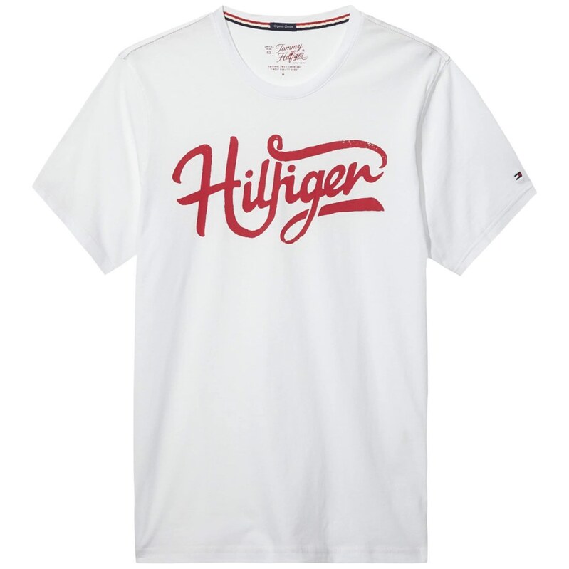 TOMMY HILFIGER Tričko červená / bílá