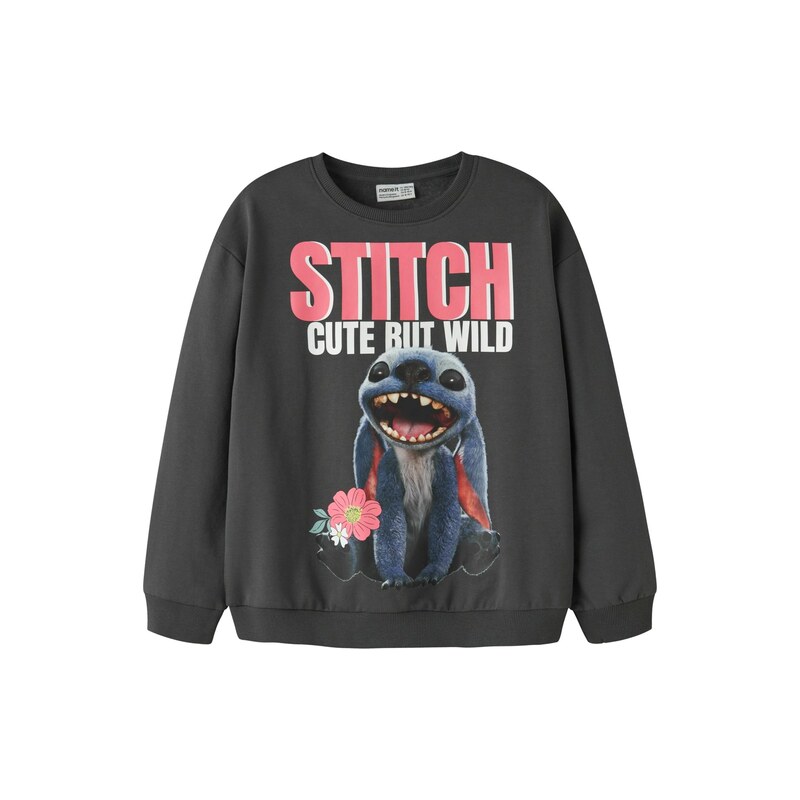 NAME IT Mikina NKFJYNI STITCH tmavě modrá / malinová / černá /
