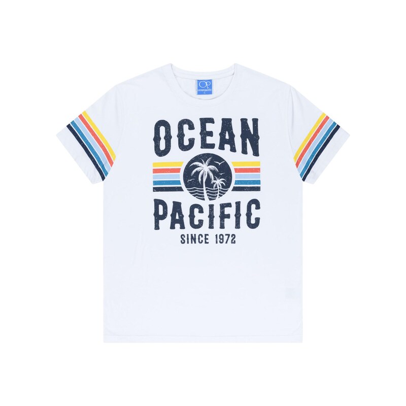 Ocean Pacific Tričko Tiderush námořnická modř / žlutá / oranžová