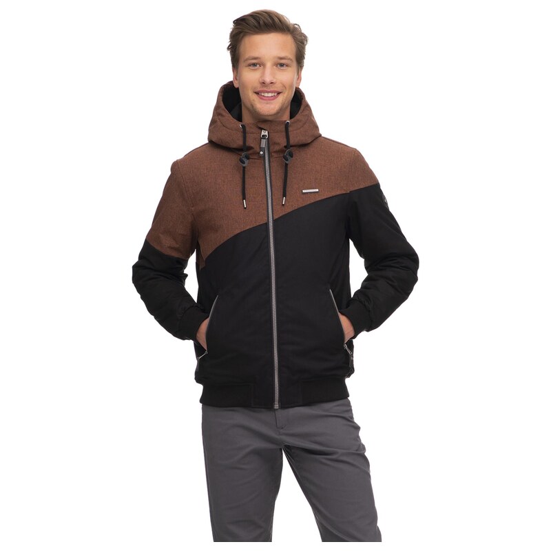 Ragwear Zimní bunda Winngs hnědá / černá