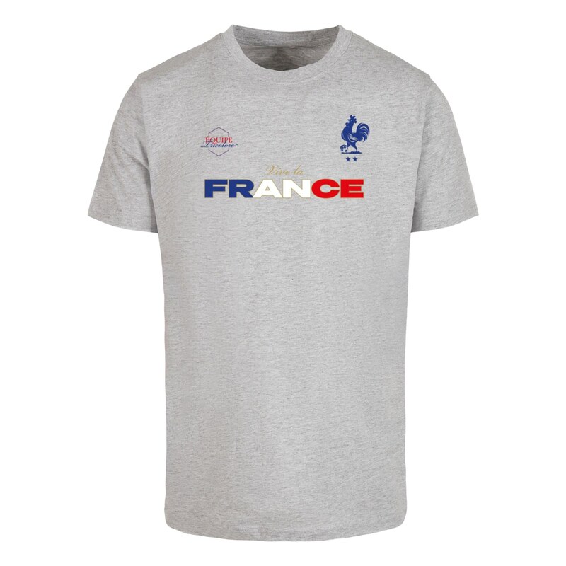 Mister Tee Tričko France modrá / šedý melír / červená / bílá