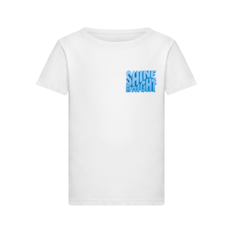 Merchcode Tričko Shine Bright azurová / bílá