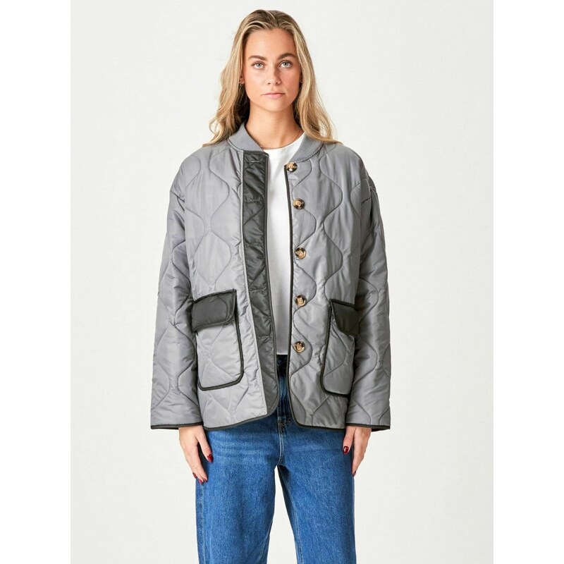 TEESHOPPEN Přechodná bunda  Quilted  černá