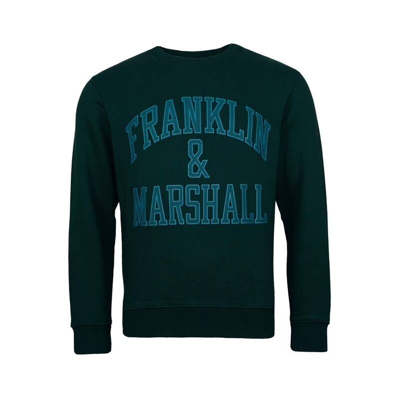 FRANKLIN & MARSHALL Mikina azurová modrá / smaragdová