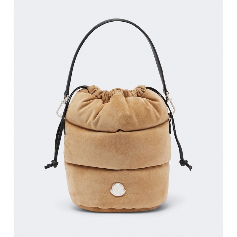 Moncler Caradoc Small suede down bucket bag