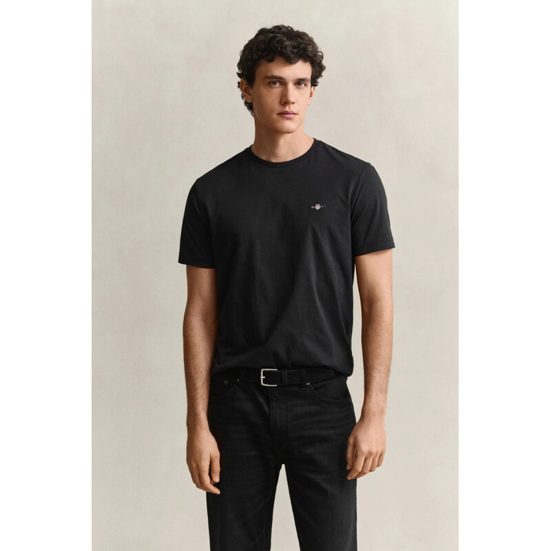 TRIČKO GANT REG SHIELD SS T-SHIRT BLACK