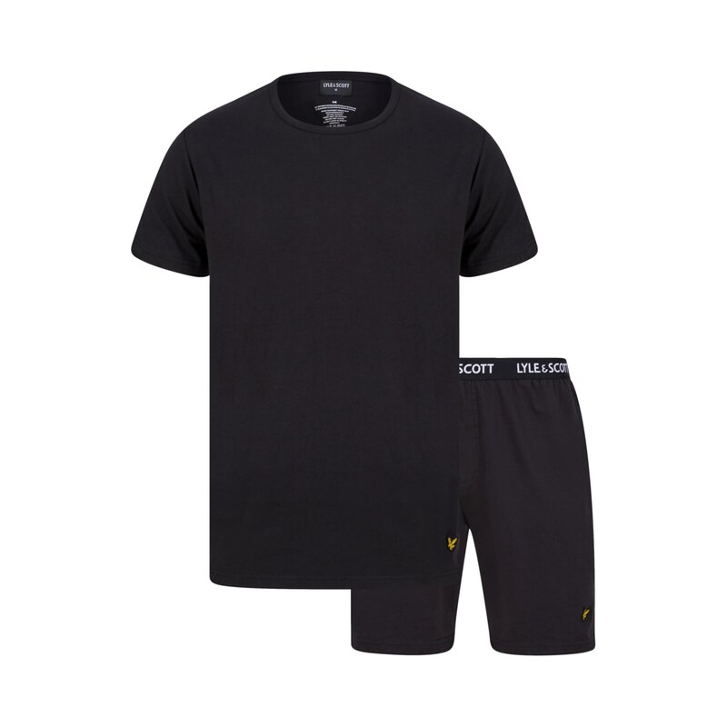Lyle & Scott Pyžamo krátké Charlie žlutá / černá