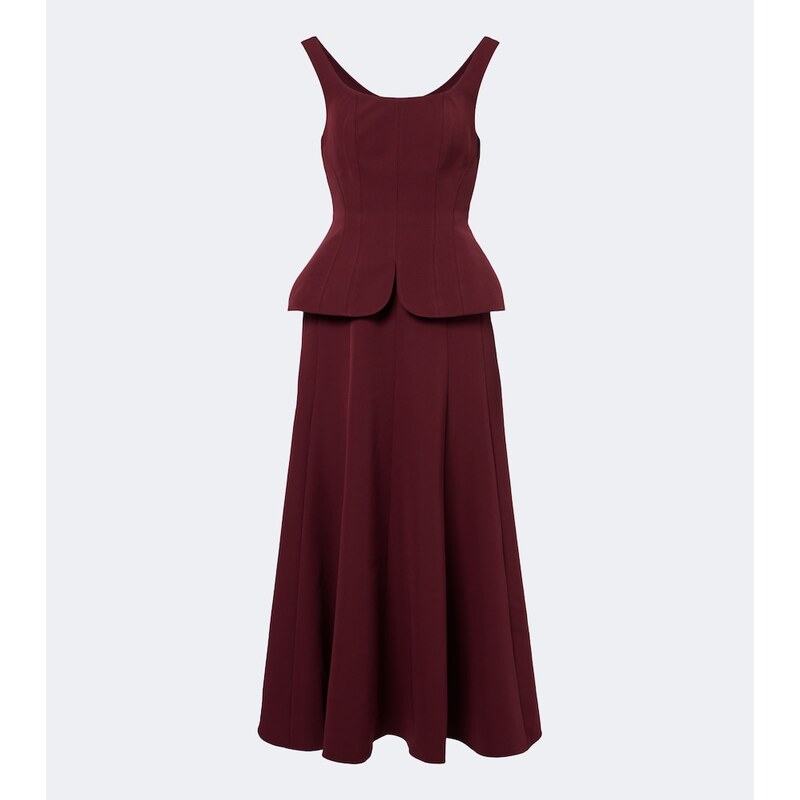 Roland Mouret Peplum crêpe corset dress