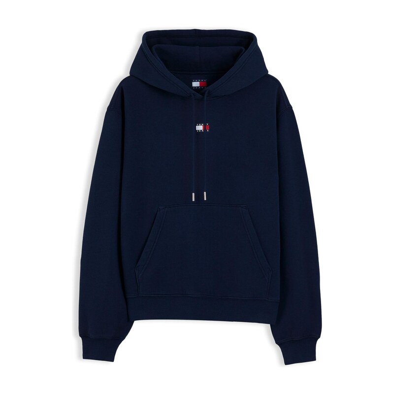 Tommy Jeans Mikina námořnická modř / červená třešeň / bílá