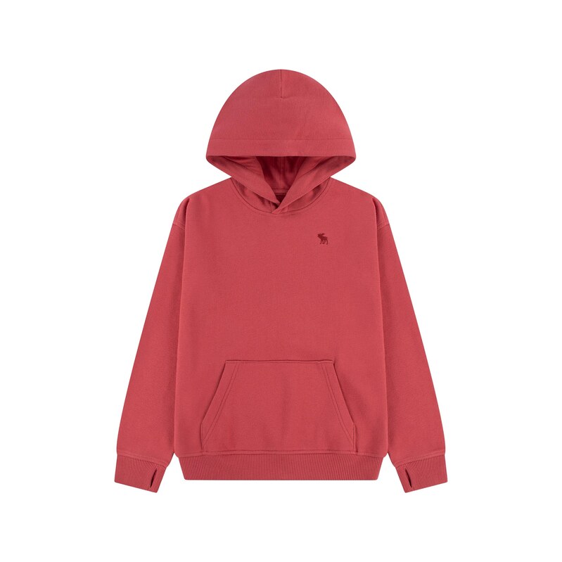 Abercrombie & Fitch Mikina ESSENTIALS FLEECE malinová