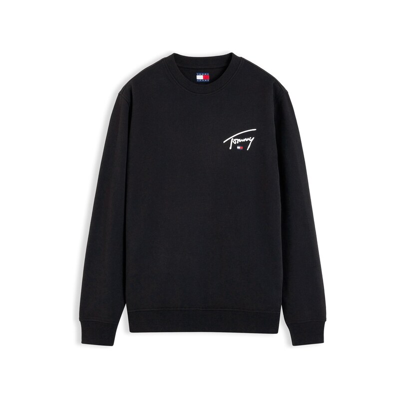 Tommy Jeans Mikina černá / bílá