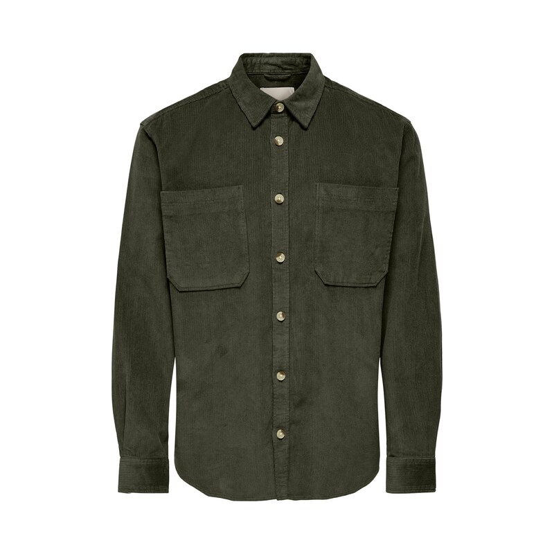 Only & Sons Košile ONSALP tmavě zelená